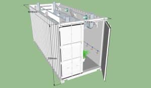 20ft grow container with irrigation system