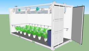 20ft grow container with irrigation system