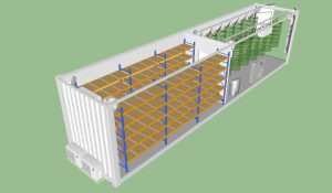 Dry and cure grow container