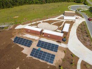 Stylish container home with back views