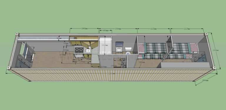 Environmentally friendly container home in Florida