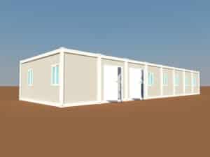 Modular shower units made from shipping container