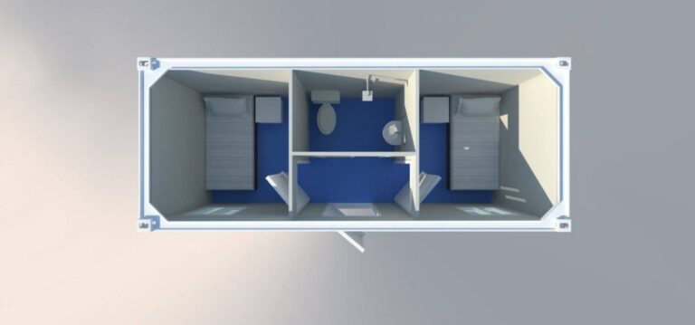 Modular 2 bedroom, 1 bathroom container unit