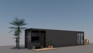Permanent modern residential container home