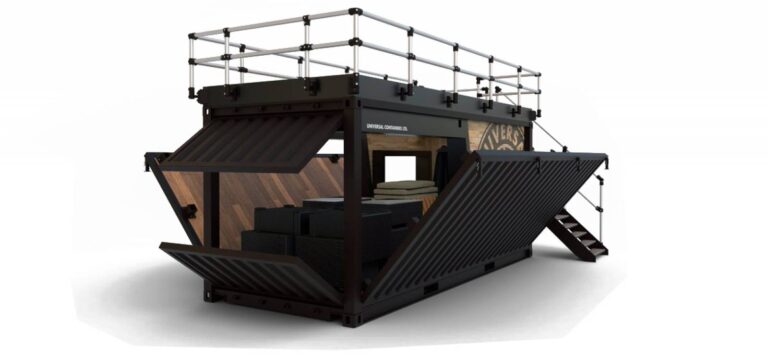 Open air container store for food stands