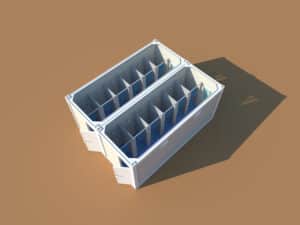 Modular shower units made from shipping container