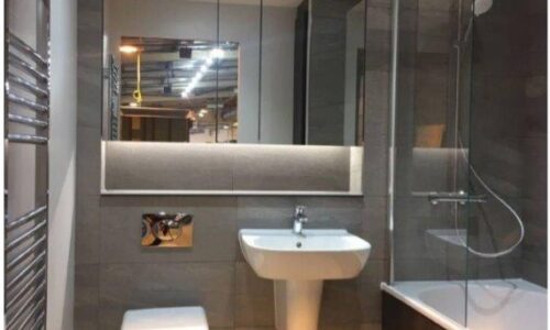 Modular bathrooms made from shipping containers